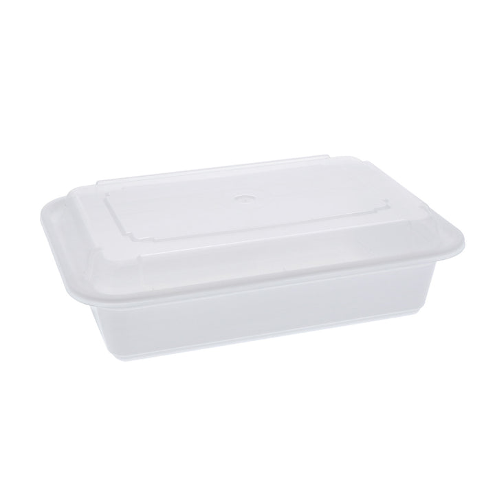 Récipient rectangulaire en plastique blanc avec couvercle - 150 x 38 oz - Versatainer - Emballage et accessoires - Fournitures et équipement pour restaurants - Distribution canadienne