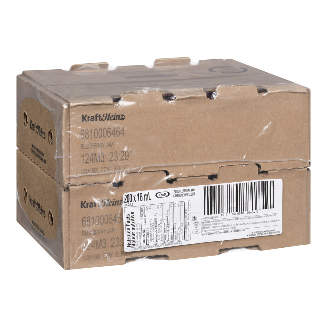 Confiture de myrtilles Pure Portion Control - 200 x 16 mL - Kraft - Ingrédients pour restaurants et services de restauration - Distribution canadienne