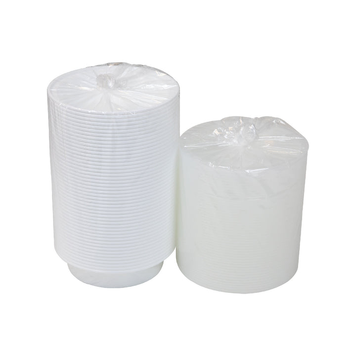 Récipient rond en plastique blanc avec couvercle - 150 x 24 oz - Versatainer - Emballage et accessoires - Fournitures et équipement pour restaurants - Distribution canadienne