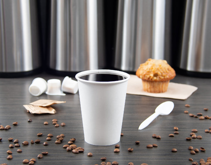 Coupe en papier pour boissons chaudes 12 oz, blanche - 20 x 50 unités - Solo Cup - Emballage et accessoires - Fournitures et équipement pour restaurants - Distribution canadienne
