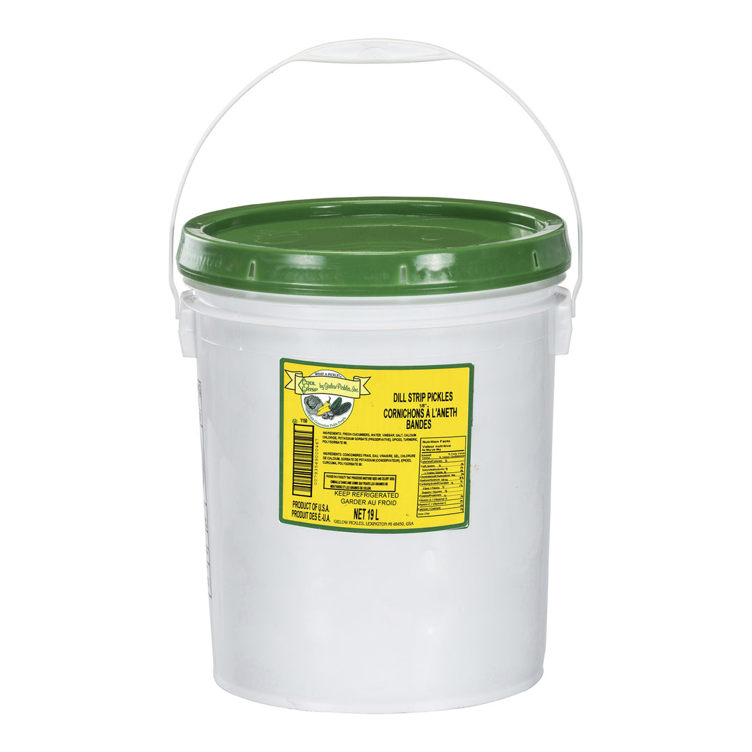Bâtonnets de cornichons au dill - 1 x 19 L - Croquants et frais - Ingrédients pour restaurants et services de restauration - Distribution canadienne