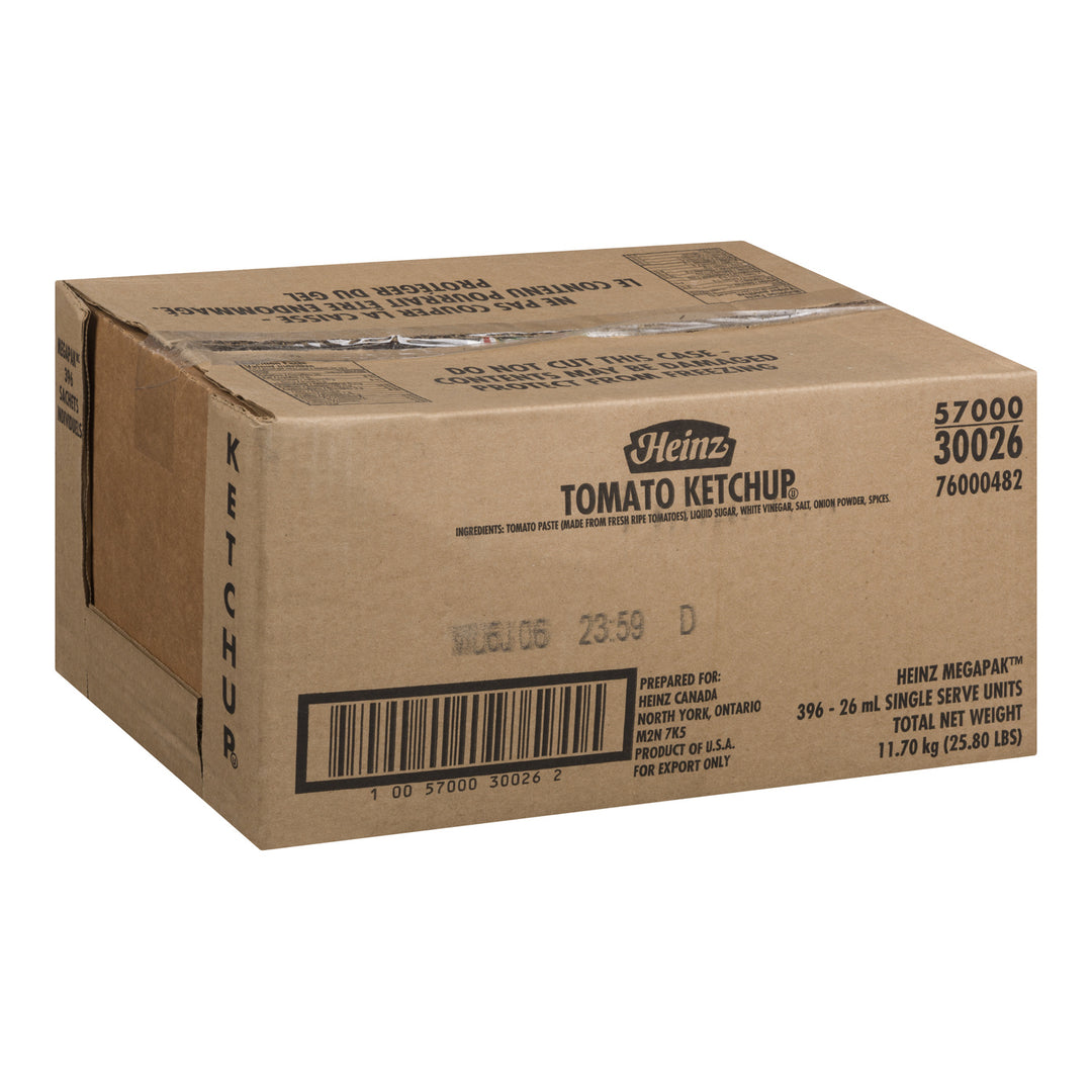 Pack Méga de sachets de ketchup - 396 x 26 mL - Heinz - Ingrédients pour restaurants et services de restauration - Distribution canadienne