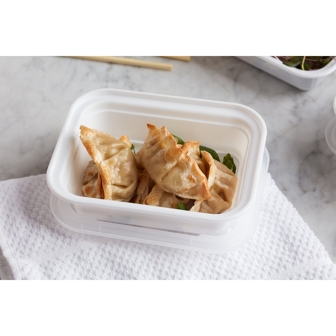 Contenant rectangulaire en plastique blanc avec couvercle - 150 x 12 oz - Versatainer - Emballage et accessoires - Fournitures et équipement pour restaurants - Distribution canadienne