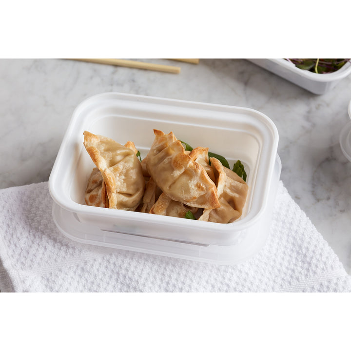 Contenant rectangulaire en plastique blanc avec couvercle - 150 x 12 oz - Versatainer - Emballage et accessoires - Fournitures et équipement pour restaurants - Distribution canadienne