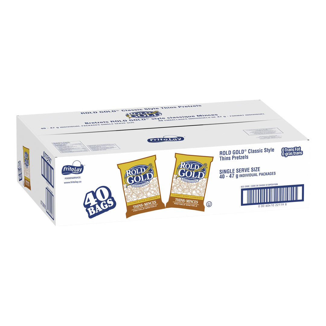 Bâtonnets de bretzels fins classiques - 40 x 47 g - Rold Gold - Ingrédients pour restaurants et services de restauration - Distribution canadienne