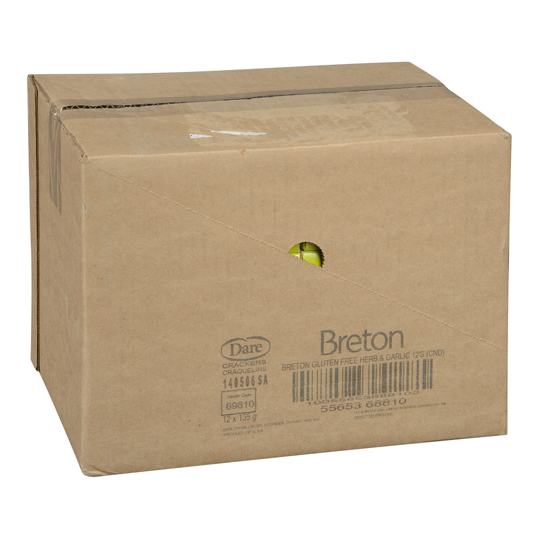 Cracker Garlic & Herb Breton - 12 x 135 g - Dare - Ingrédients pour restaurants et services de restauration - Distribution canadienne