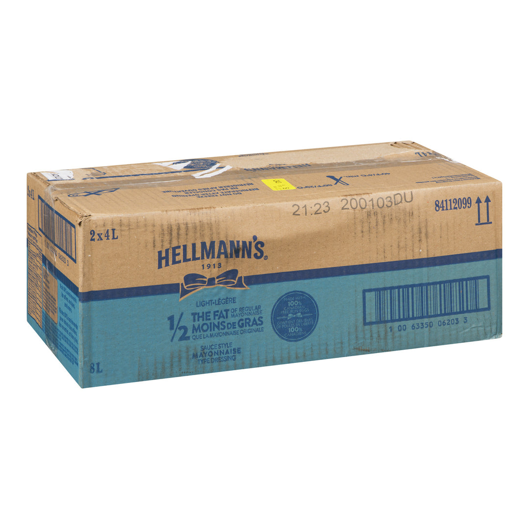 Mayonnaise Light 1/2 Fat Gluten-Free - 2 x 4 L - Hellmans - Restaurant and Foodservice Ingredients - Canadian Distribution