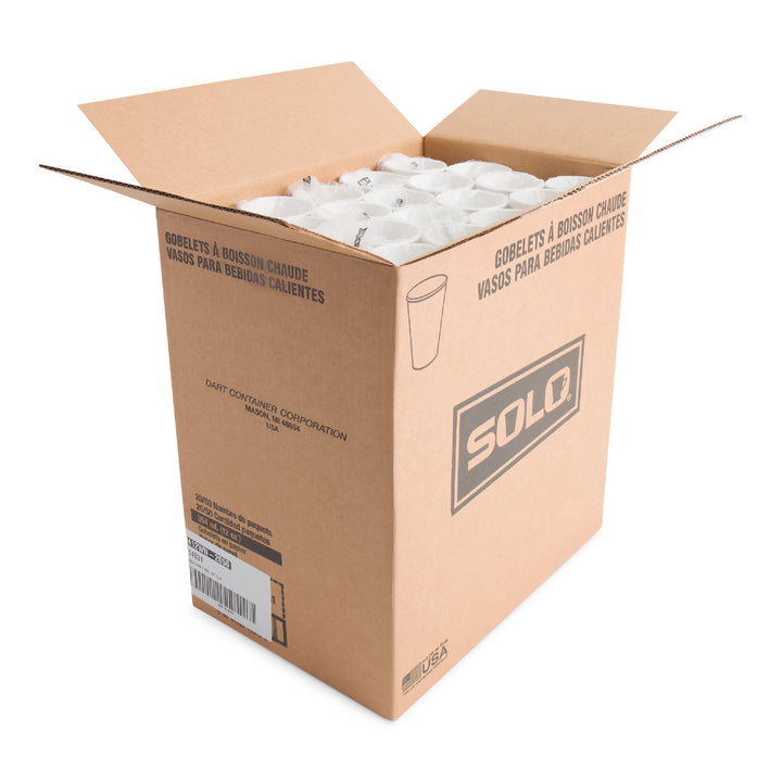 Coupe en papier pour boissons chaudes 12 oz, blanche - 20 x 50 unités - Solo Cup - Emballage et accessoires - Fournitures et équipement pour restaurants - Distribution canadienne