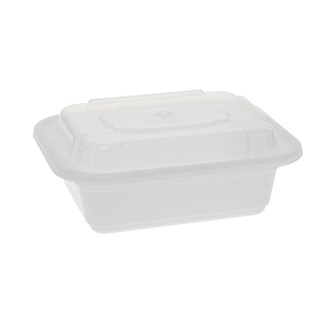 Contenant rectangulaire en plastique blanc avec couvercle - 150 x 12 oz - Versatainer - Emballage et accessoires - Fournitures et équipement pour restaurants - Distribution canadienne