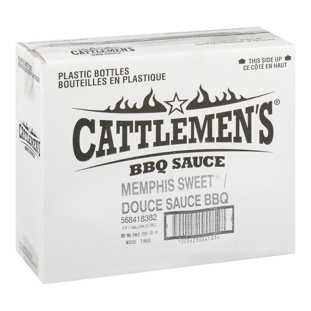 Sauce BBQ style Memphis sucrée - 2 x 3,78 L - Cattlemen's - Ingrédients pour restaurants et services de restauration - Distribution canadienne