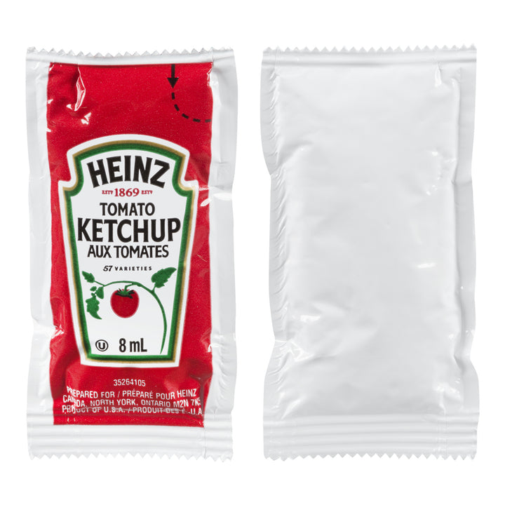 Ketchup Packet - 1000 x 8 mL - Heinz - Restaurant and Foodservice Ingredients - Canadian Distribution