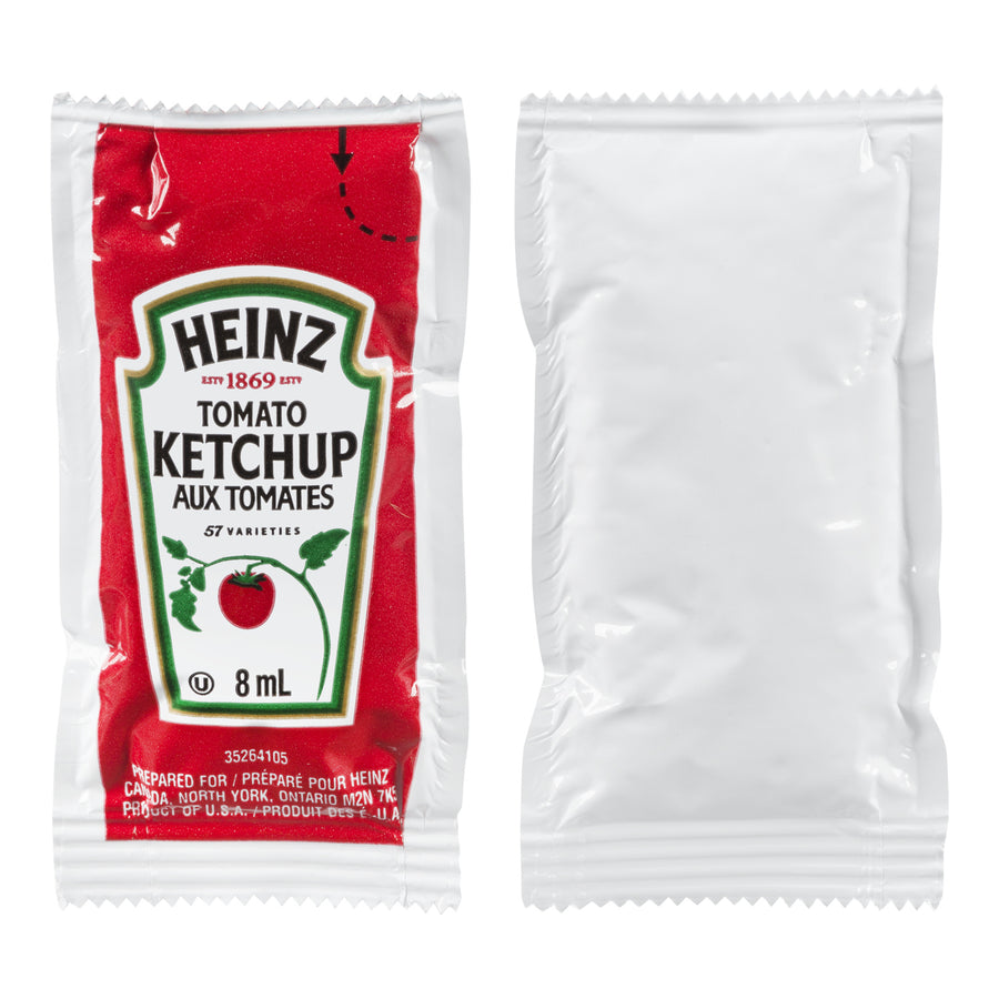 Ketchup Packet - 1000 x 8 mL - Heinz - Restaurant and Foodservice Ingredients - Canadian Distribution