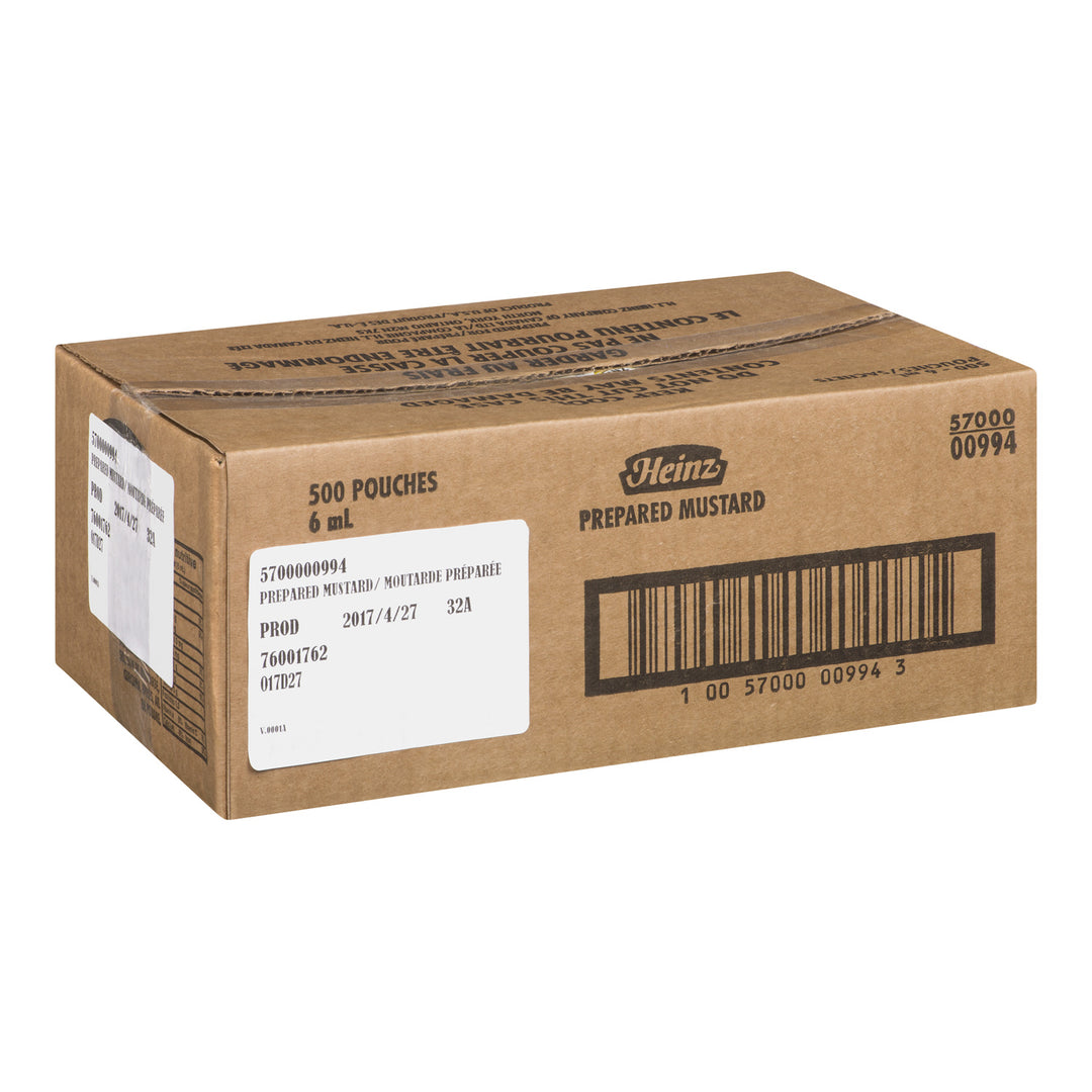 Mustard Packet Individual - 500 x 6 mL - Heinz - Restaurant and Foodservice Ingredients - Canadian Distribution