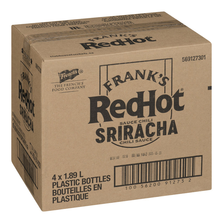 Sauce Chili Sriracha - 4 x 1,89 L - Franks - Ingrédients pour restaurants et services de restauration - Distribution canadienne