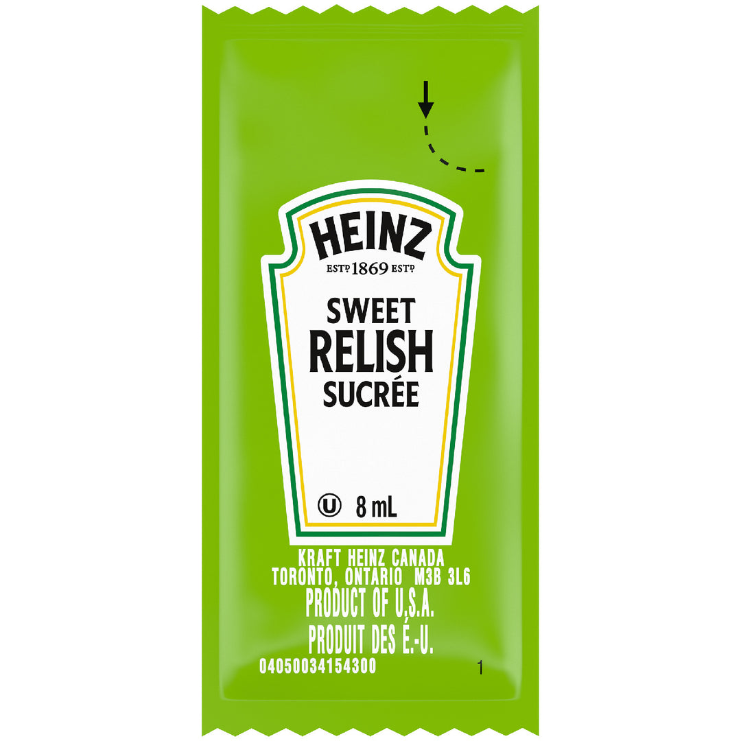 Relish Sweet Green Portion Control - 500 x 8 mL - Heinz - Ingrédients pour restaurants et services de restauration - Distribution canadienne