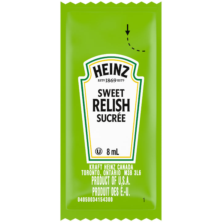 Relish Sweet Green Portion Control - 500 x 8 mL - Heinz - Ingrédients pour restaurants et services de restauration - Distribution canadienne
