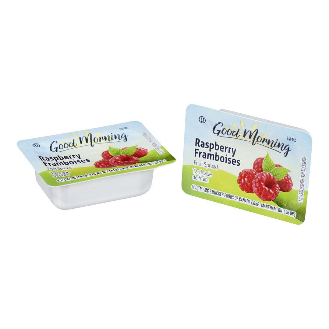 Jam Raspberry Regular - 200 x 10 mL - Good Morning - Restaurant and Foodservice Ingredients - Canadian Distribution