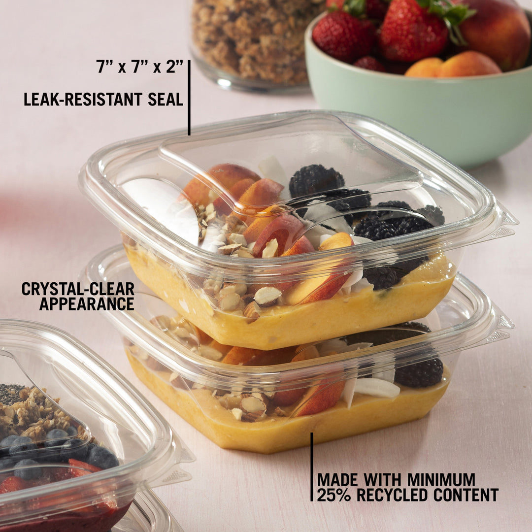 Bâches de plastique transparentes carrées 32 oz. 7 x 7 - 2 x 150 unités - Pactiv Corp - Emballage et accessoires - Fournitures et équipement pour restaurants - Distribution canadienne