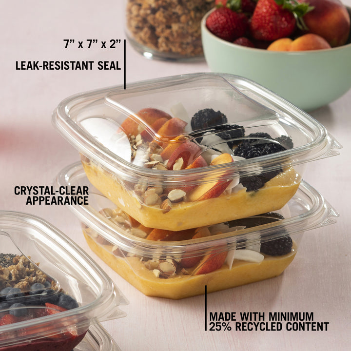Bâches de plastique transparentes carrées 32 oz. 7 x 7 - 2 x 150 unités - Pactiv Corp - Emballage et accessoires - Fournitures et équipement pour restaurants - Distribution canadienne