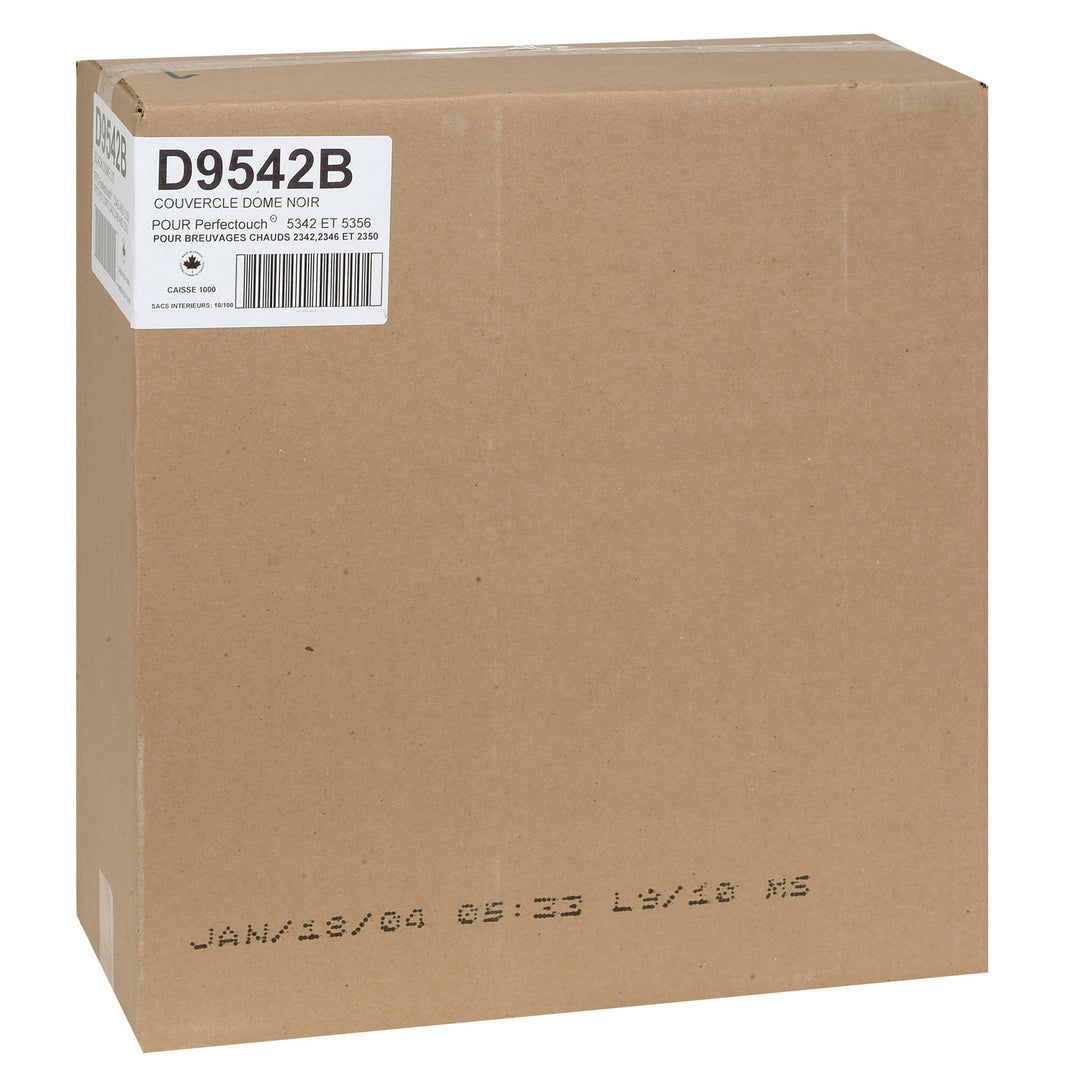 Couvercle en plastique transparent noir pour gobelets à café 12/16 oz - 10 x 100 unités - Dixie - Emballage et accessoires - Fournitures et équipement pour restaurants - Distribution canadienne