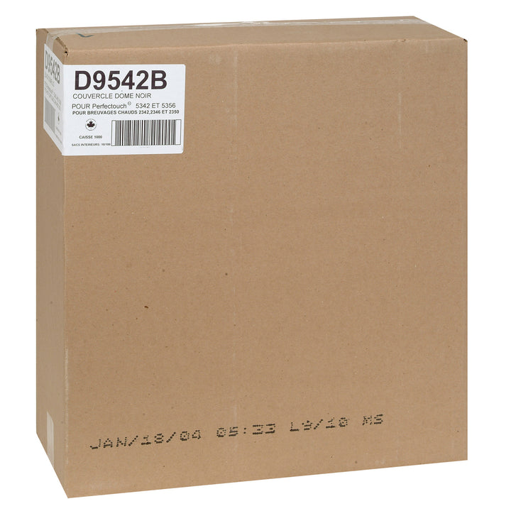 Couvercle en plastique transparent noir pour gobelets à café 12/16 oz - 10 x 100 unités - Dixie - Emballage et accessoires - Fournitures et équipement pour restaurants - Distribution canadienne