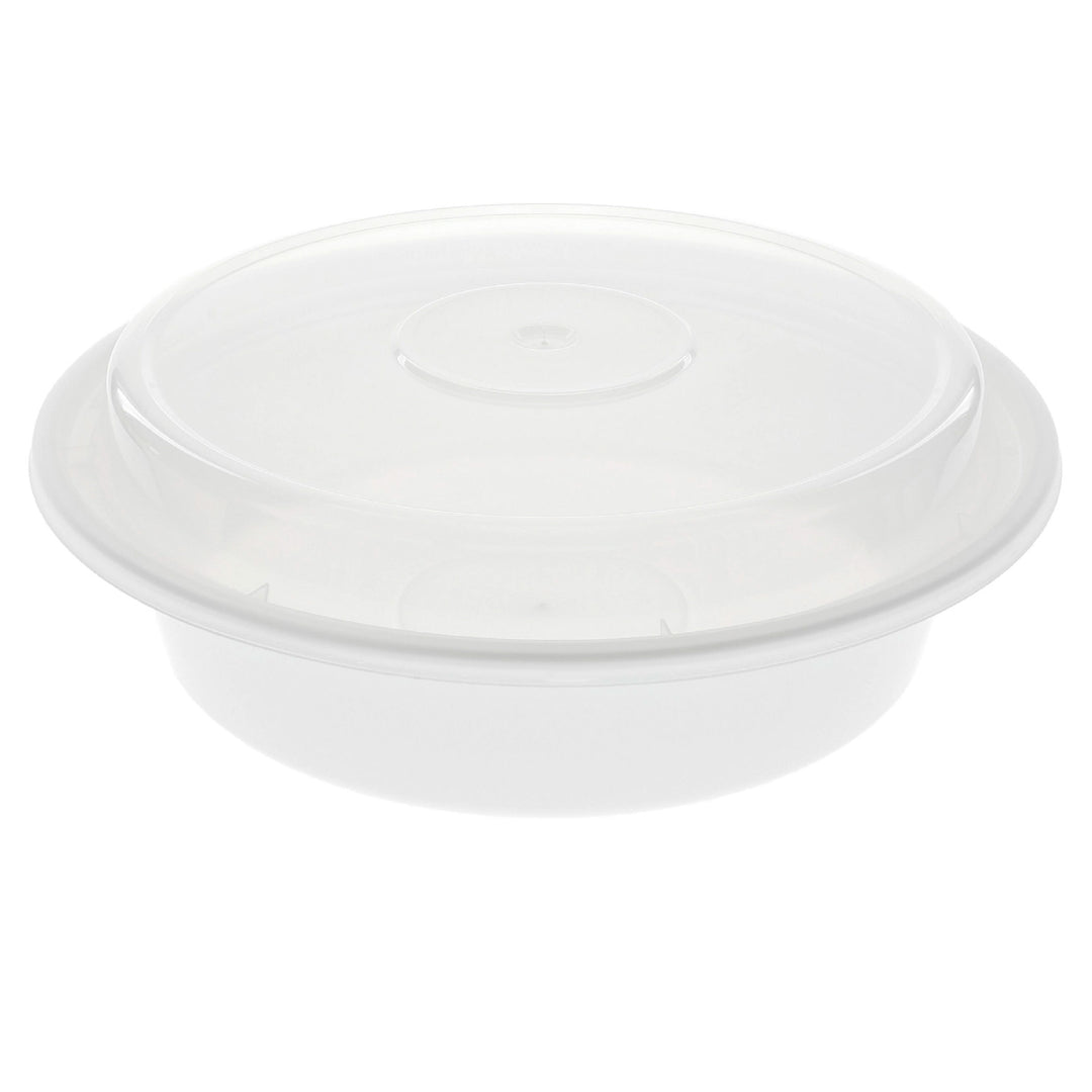 Récipient rond en plastique blanc avec couvercle - 150 x 24 oz - Versatainer - Emballage et accessoires - Fournitures et équipement pour restaurants - Distribution canadienne