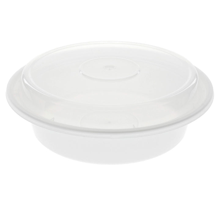 Récipient rond en plastique blanc avec couvercle - 150 x 24 oz - Versatainer - Emballage et accessoires - Fournitures et équipement pour restaurants - Distribution canadienne