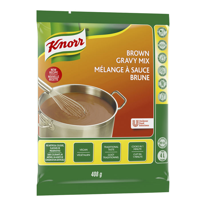 Gravy Brown Instant - 6 x 408 g - Knorr Swiss - Restaurant and Foodservice Ingredients - Canadian Distribution