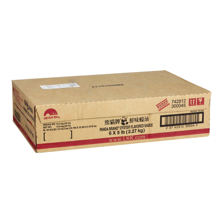 Sauce aux huîtres avec MSG Panda - 6 x 5 lbs - Lee Kum Kee - Ingrédients pour restaurants et services de restauration - Distribution canadienne