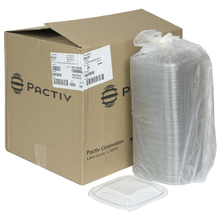 Couvercle transparent carré 7 x 7 pour contenants de 24 à 32 oz - 1 x 300 unités - Pactiv Corp - Emballage et accessoires - Fournitures et équipement pour restaurants - Distribution canadienne