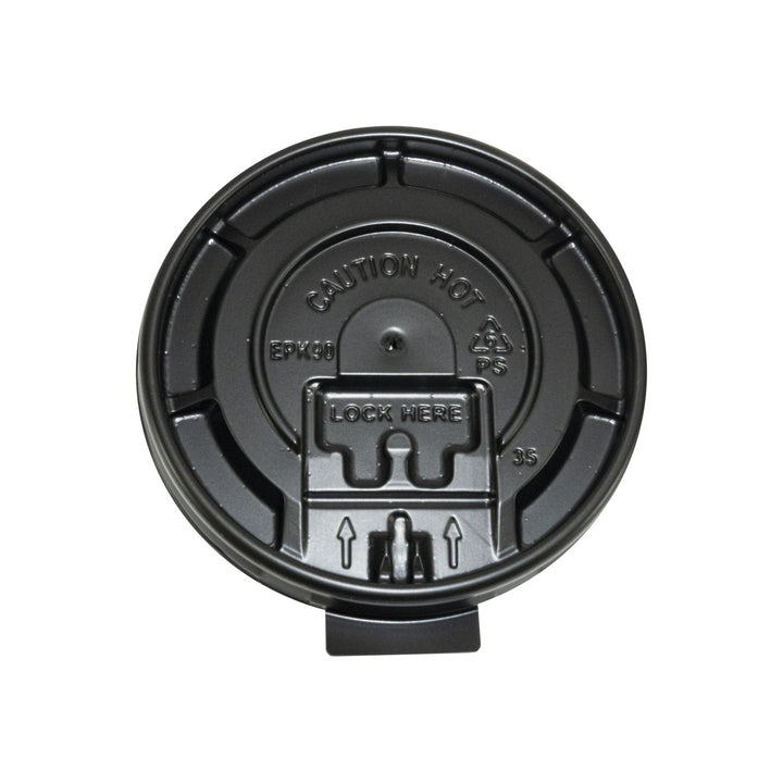 Couvercle à rabat thermocollant noir pour gobelet 8 oz - 10 x 100 unités - Packn'eat - Emballage et accessoires - Fournitures et équipement pour restaurants - Distribution canadienne