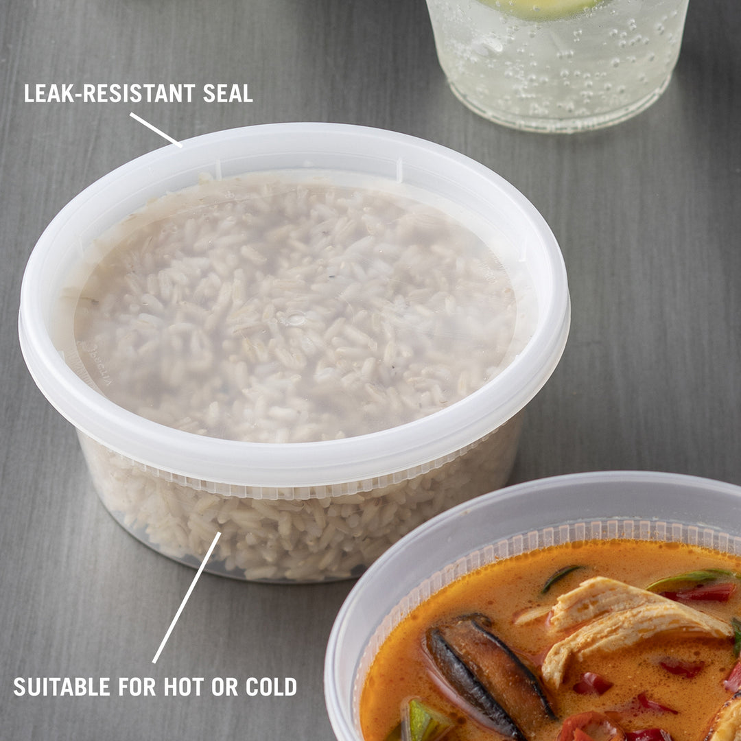 Récipient en plastique transparent pour plats à emporter avec couvercle - 240 x 8 oz - Delitainer - Emballage et accessoires - Fournitures et équipement pour restaurants - Distribution canadienne