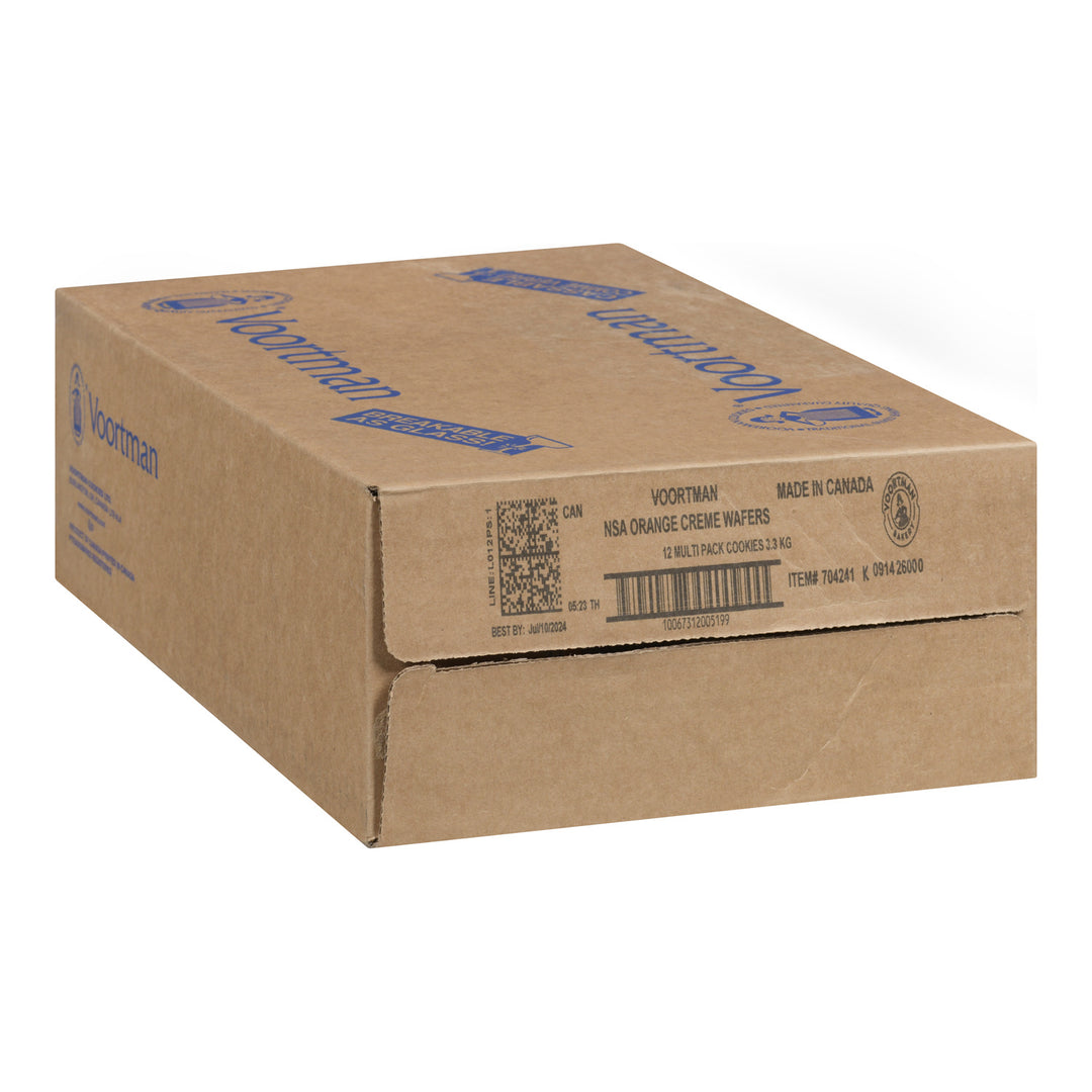 Gaufrettes aux biscuits à la crème d'orange sans sucre ajouté - 12 x 250 g - Voortman - Ingrédients pour restaurants et services de restauration - Distribution canadienne