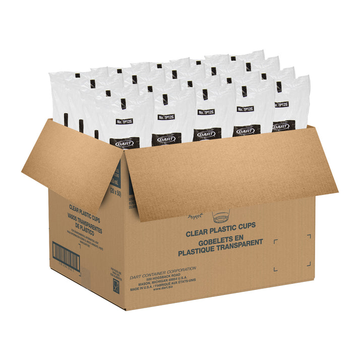 Bouteille en plastique transparente 12 oz, forme basse - 20 x 50 unités - Conteneur pour fléchettes - Emballage et accessoires - Fournitures et équipement pour restaurants - Distribution canadienne