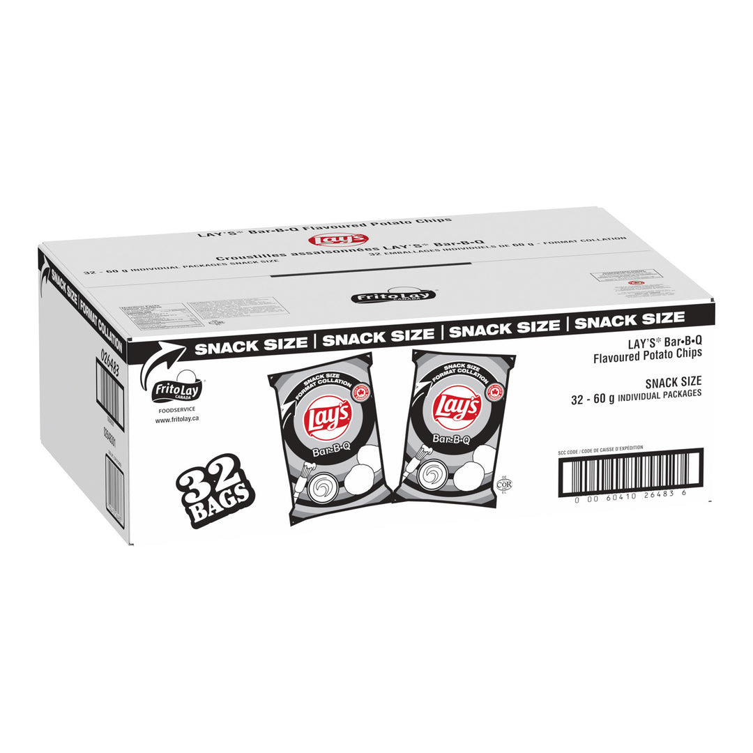 Chips de pommes de terre BBQ - 32 x 60 g - Lays - Ingrédients pour restaurants et services de restauration - Distribution canadienne