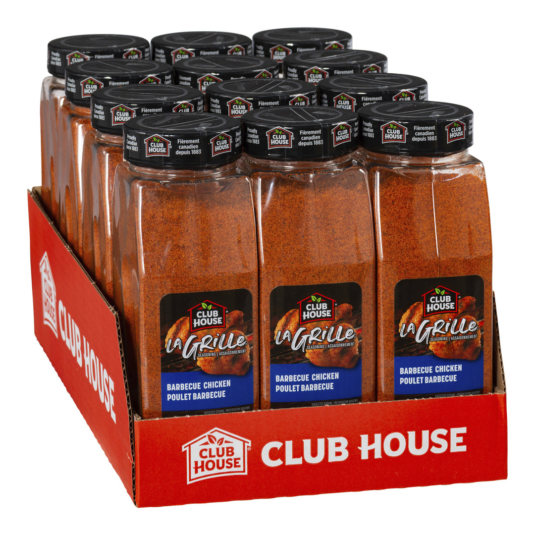 Seasoning Chicken BBQ Spices - 12 x 890 g - Clubhouse - Restaurant and Foodservice Ingredients - Canadian Distribution
