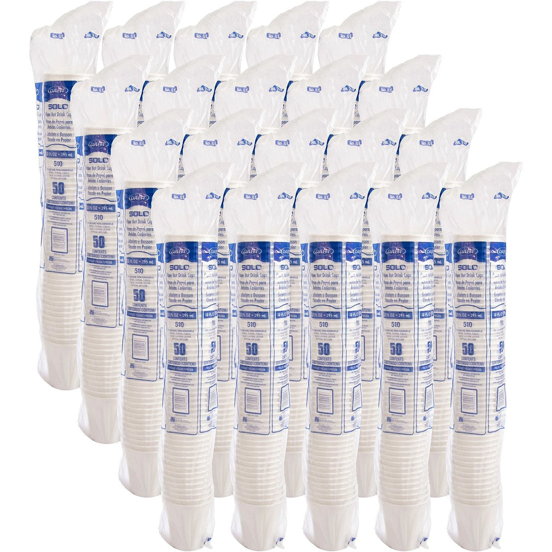 Coupelles en papier pour boissons chaudes 10 oz, blanches - 20 x 50 unités - Solo Cup - Emballage et accessoires - Fournitures et équipement pour restaurants - Distribution canadienne