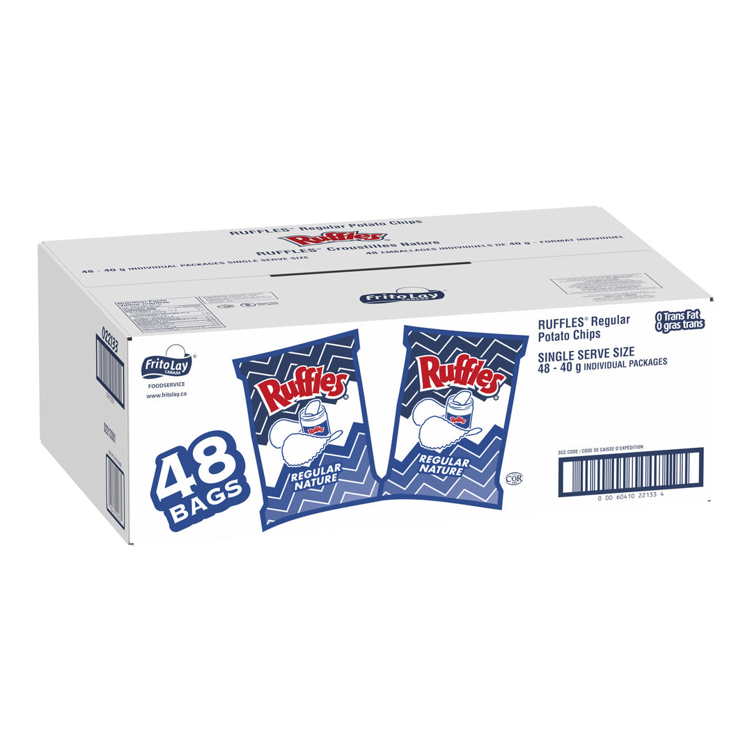 Chips de pommes de terre Ruffles classiques - 48 x 40 g - Ruffles - Ingrédients pour restaurants et services de restauration - Distribution canadienne