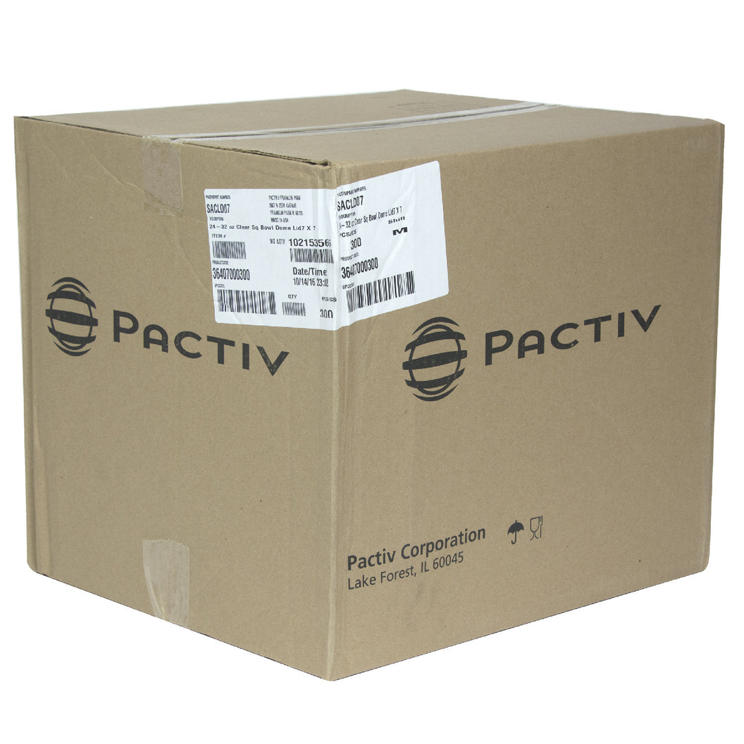 Couvercle transparent carré 7 x 7 pour contenants de 24 à 32 oz - 1 x 300 unités - Pactiv Corp - Emballage et accessoires - Fournitures et équipement pour restaurants - Distribution canadienne