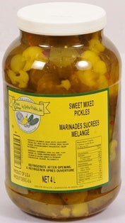 Pickles Sucrés Mixtes - 2 x 4 L - Frais et Croquants - Ingrédients pour Restaurants et Services de Restauration - Distribution Canadienne