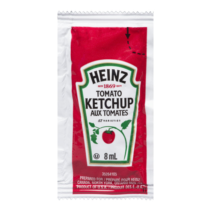 Ketchup Packet - 500 x 8 mL - Heinz - Restaurant and Foodservice Ingredients - Canadian Distribution