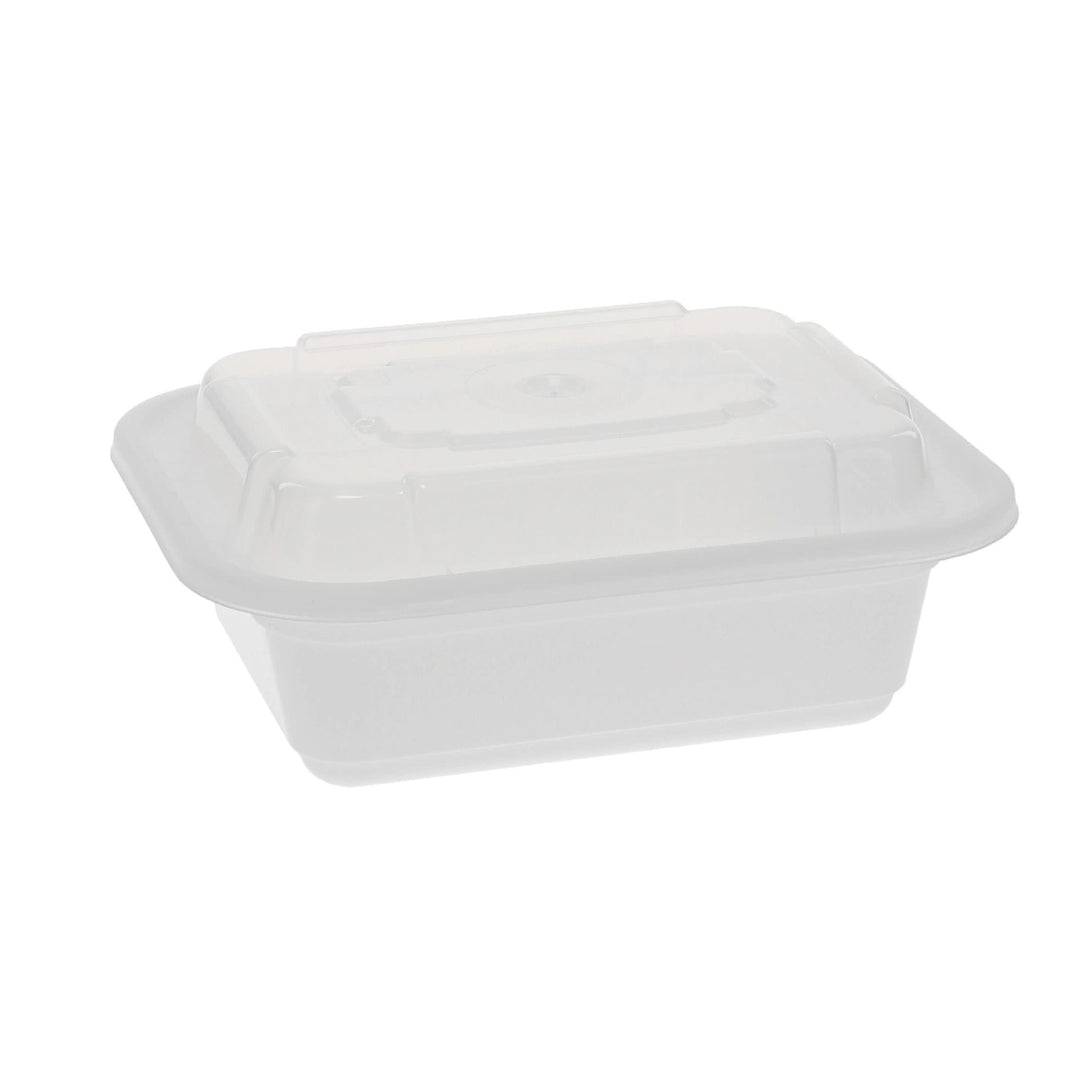 Contenant rectangulaire en plastique blanc avec couvercle - 150 x 12 oz - Versatainer - Emballage et accessoires - Fournitures et équipement pour restaurants - Distribution canadienne