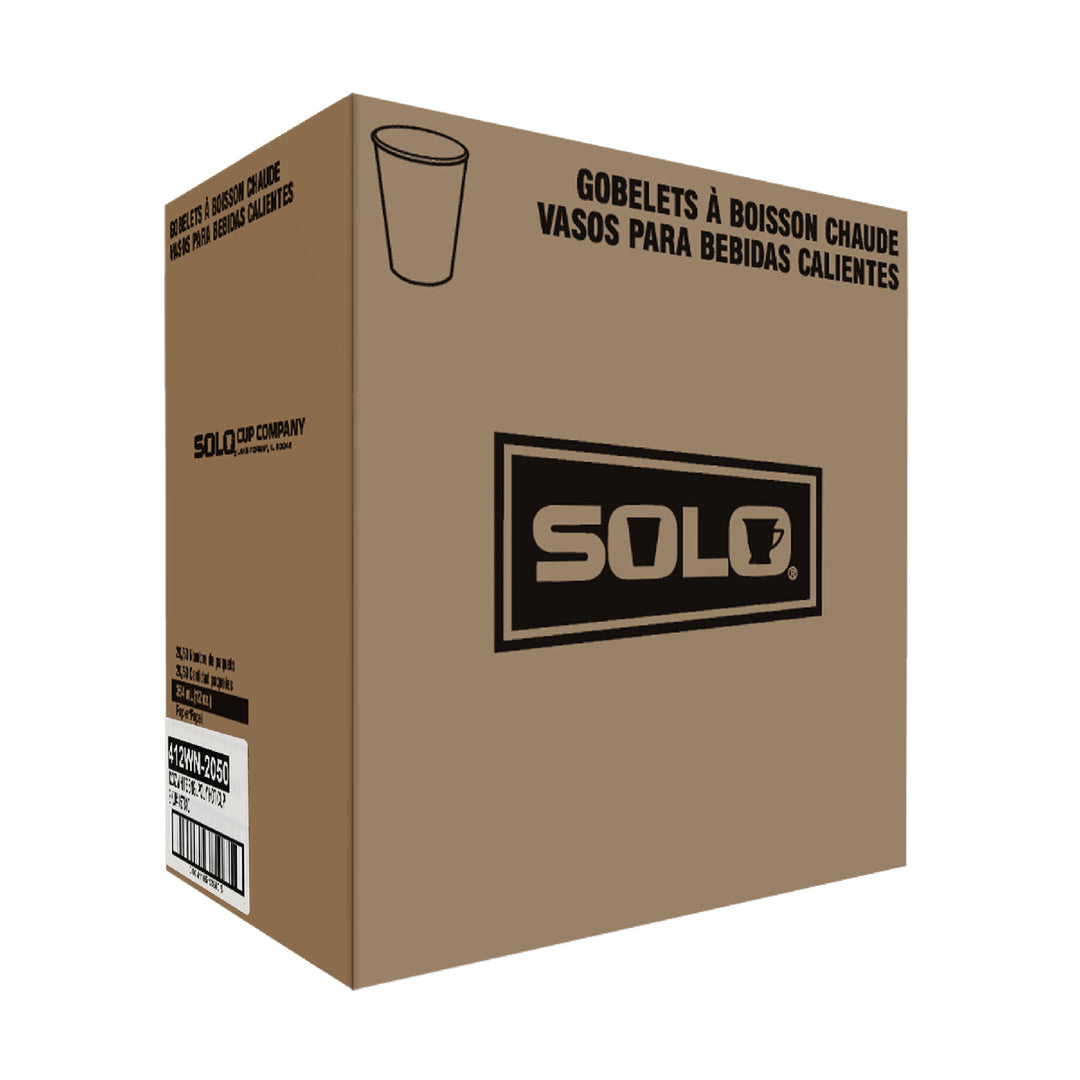 Coupe en papier pour boissons chaudes 12 oz, blanche - 20 x 50 unités - Solo Cup - Emballage et accessoires - Fournitures et équipement pour restaurants - Distribution canadienne