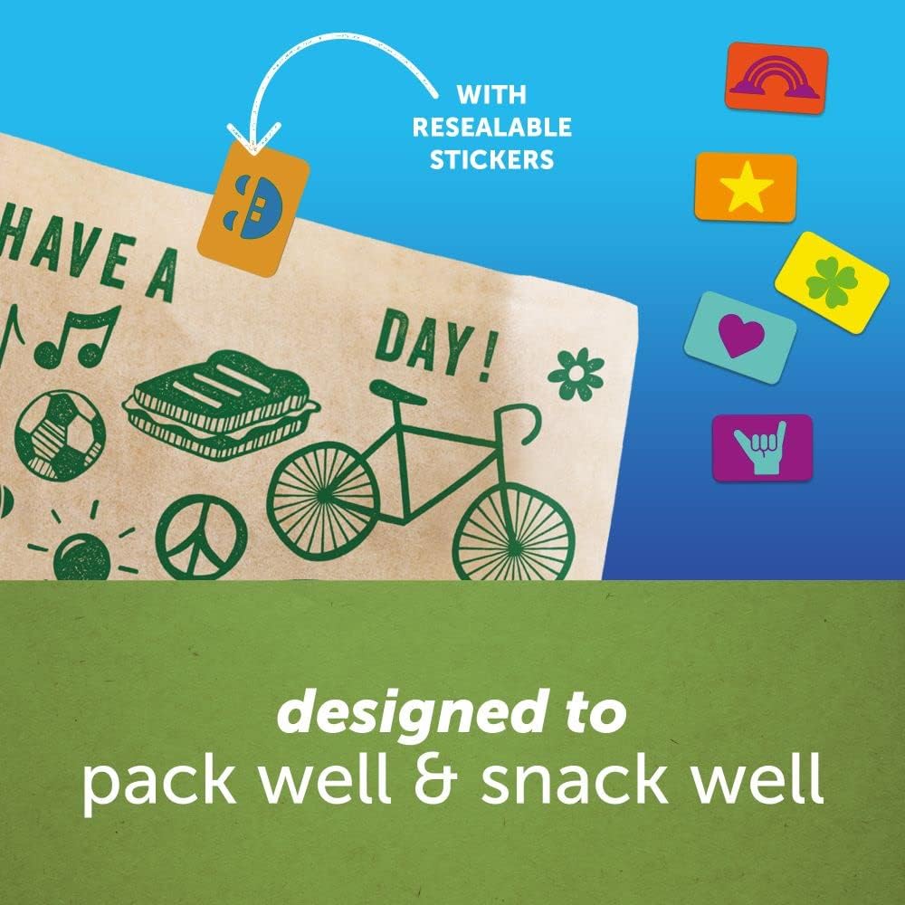 Ziploc Paper Sandwich & Snack Bags, 50 Count X 6 (300 Bags) - Recyclable & Sealable with Fun Designs - Canadian Distribution New