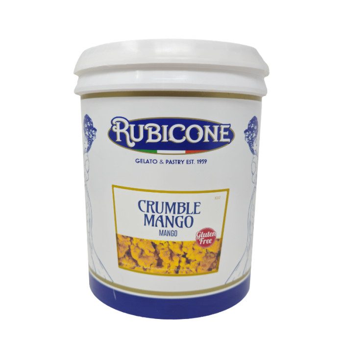 Mango Crumble - 4 KG Bucket - Gluten-free butter biscuits combined with creamy mango spread - Rubicone Canada