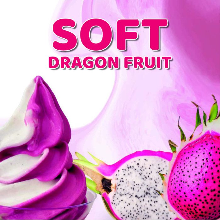 Purple Dragon Fruit Soft Serve Mix - Case of 8 x 1.5 KG Bags - Rubicone Canada