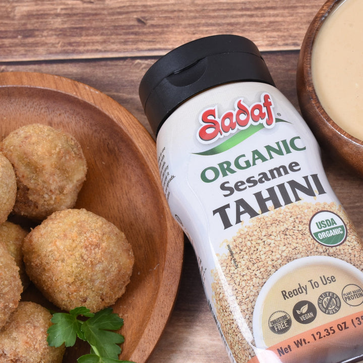 Sadaf Tahini de sésame biologique | Bouteille à presser facile - 12,35 oz