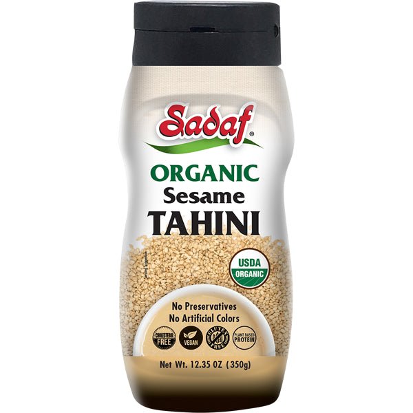 Sadaf Tahini de sésame biologique | Bouteille à presser facile - 12,35 oz