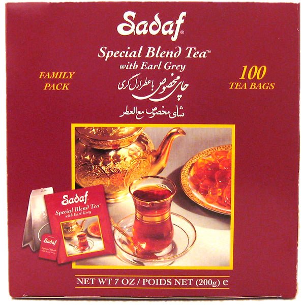 Thé spécial Sadaf avec Earl Grey | Sachets de thé en aluminium | Pack familial - 100 unités
