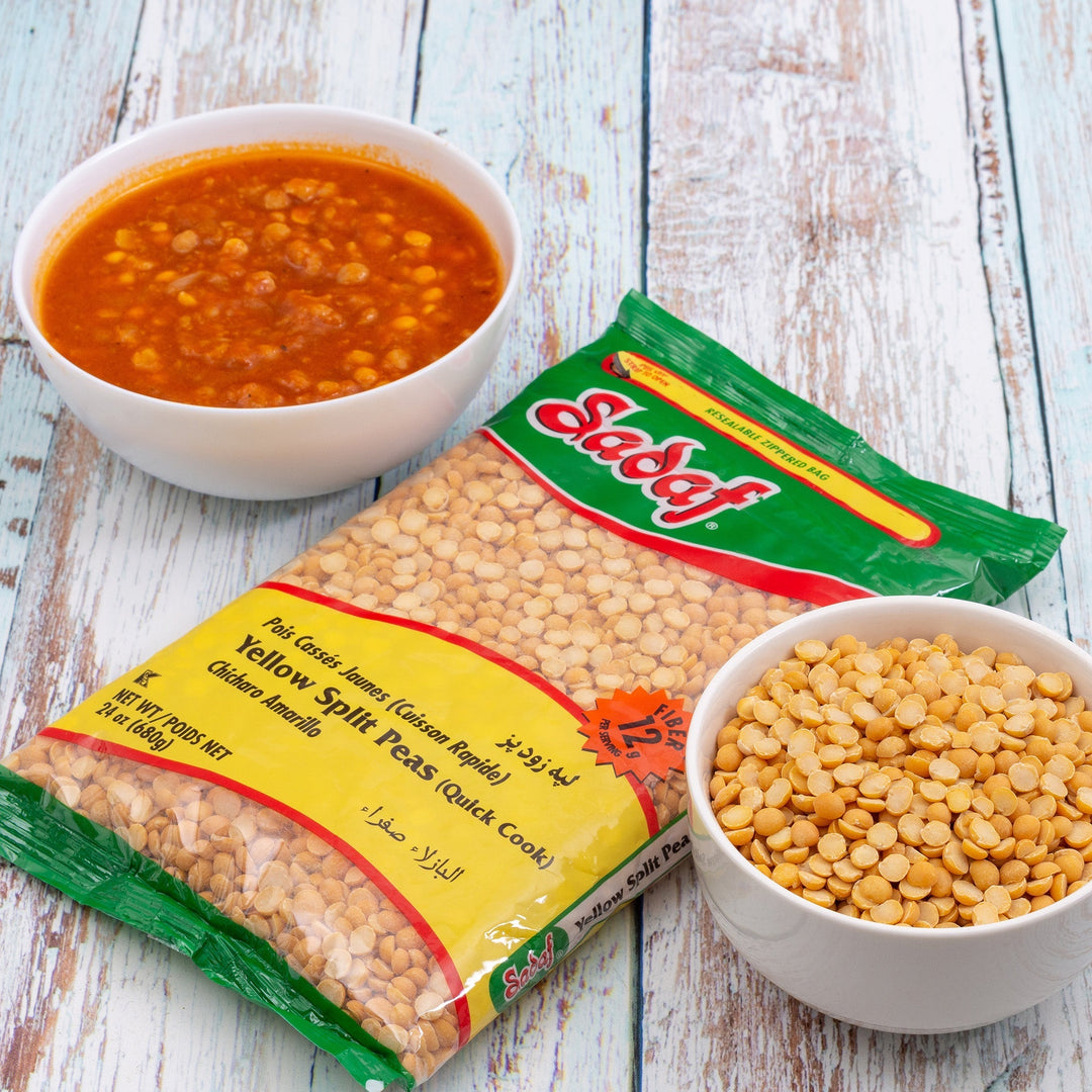 Graines de pois jaunes concassées Sadaf | Sèches - 24 oz.